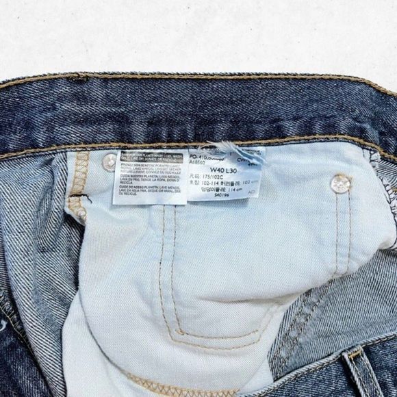 Levi's 550 Men Jeans‎ W40 L30 Denim Straight Leg Medium Wash Mid Rise Zipper - Picture 4 of 12